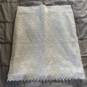 The Limited White lace pencil skirt